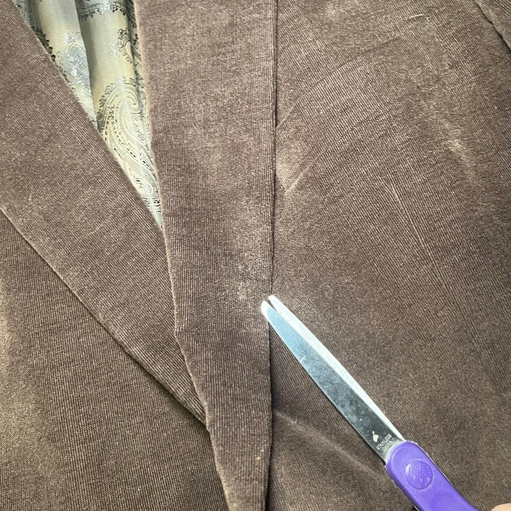 Hugo Boss Velvet Blazer Men's 46R Brown Sport Coat Jacket Stretch Paisley Lined